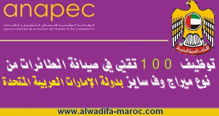 الأنابيك - سكيلز: توظيف 100 تقني في صيانة الطائرات من نوع ميراج وف سايز بدولة الإمارات العربية المتحدة