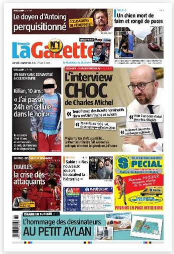 La nouvelle gazette du 05-09-2015 Belgique